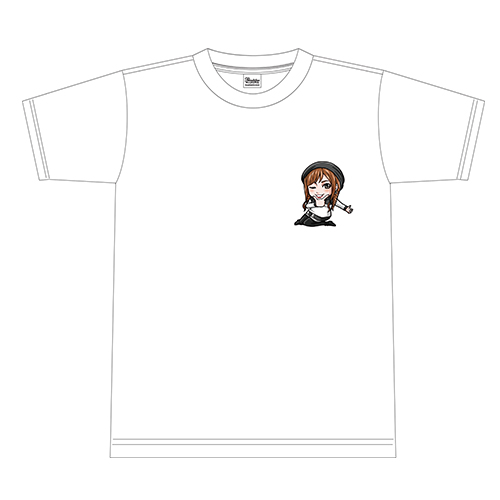 【山崎ひびき】オリジナルミニキャラTシャツ（ホワイト）